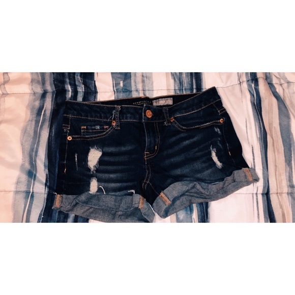 Aero Midi Jean Shorts - Picture 1 of 5